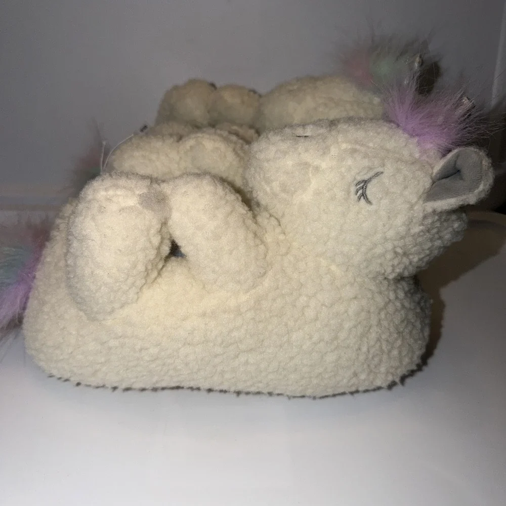 Gap Kids toddler Unicorn Pastel Vibes Slippers  Kid Core  Cozy Size XL 11/12